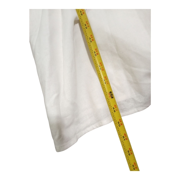 Amalie White Wrap V Neck Ruffle Sleeve Midi Dress Belted Fit & Flare Elegant 6 - Picture 9 of 9